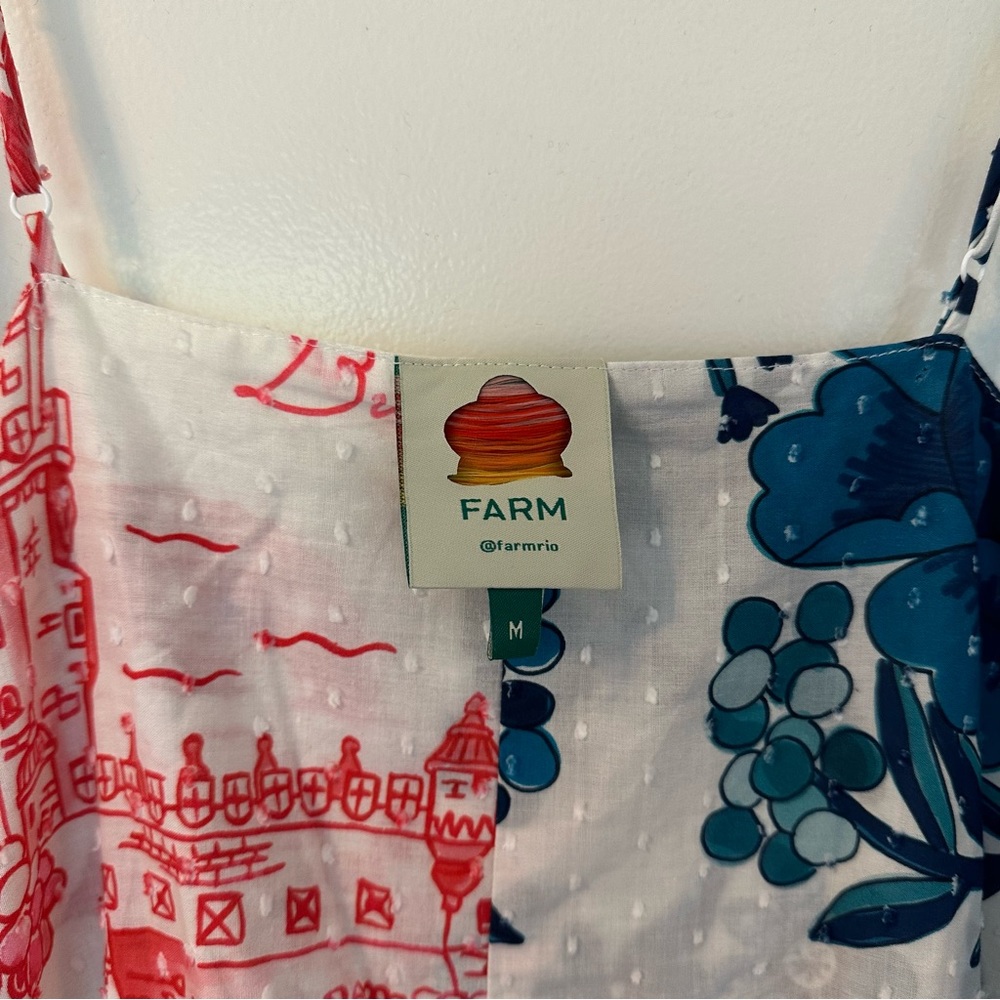 Farm Rio Dual White Prints Wrap Dress - Picture 7 of 10